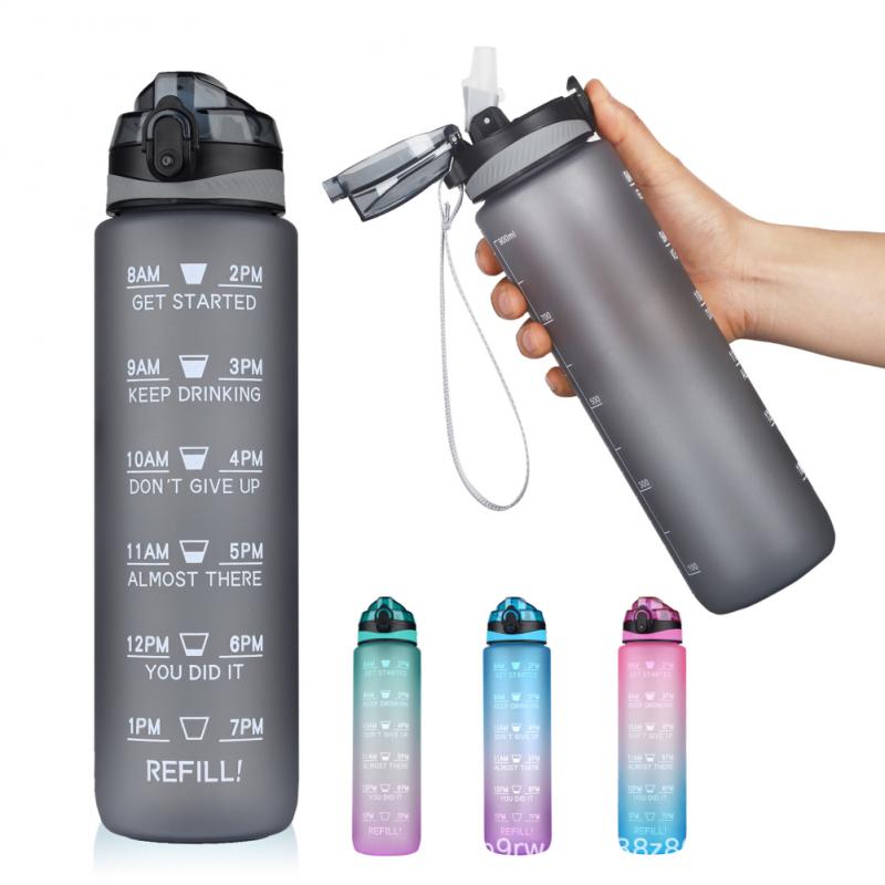 Бутылка для воды, REFILL, трубочка, автокрышка, 1000 мл