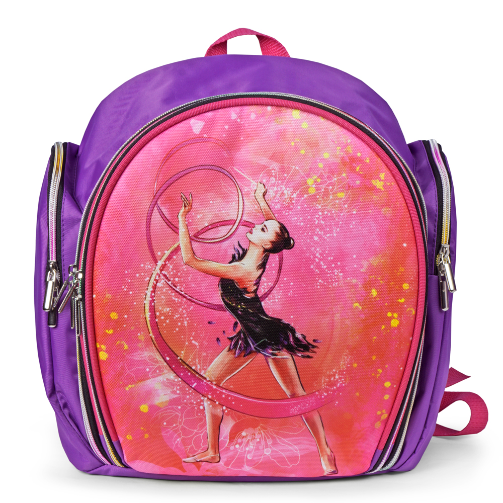 Рюкзак для гимнастики (сиреневый/розовый), 35 см