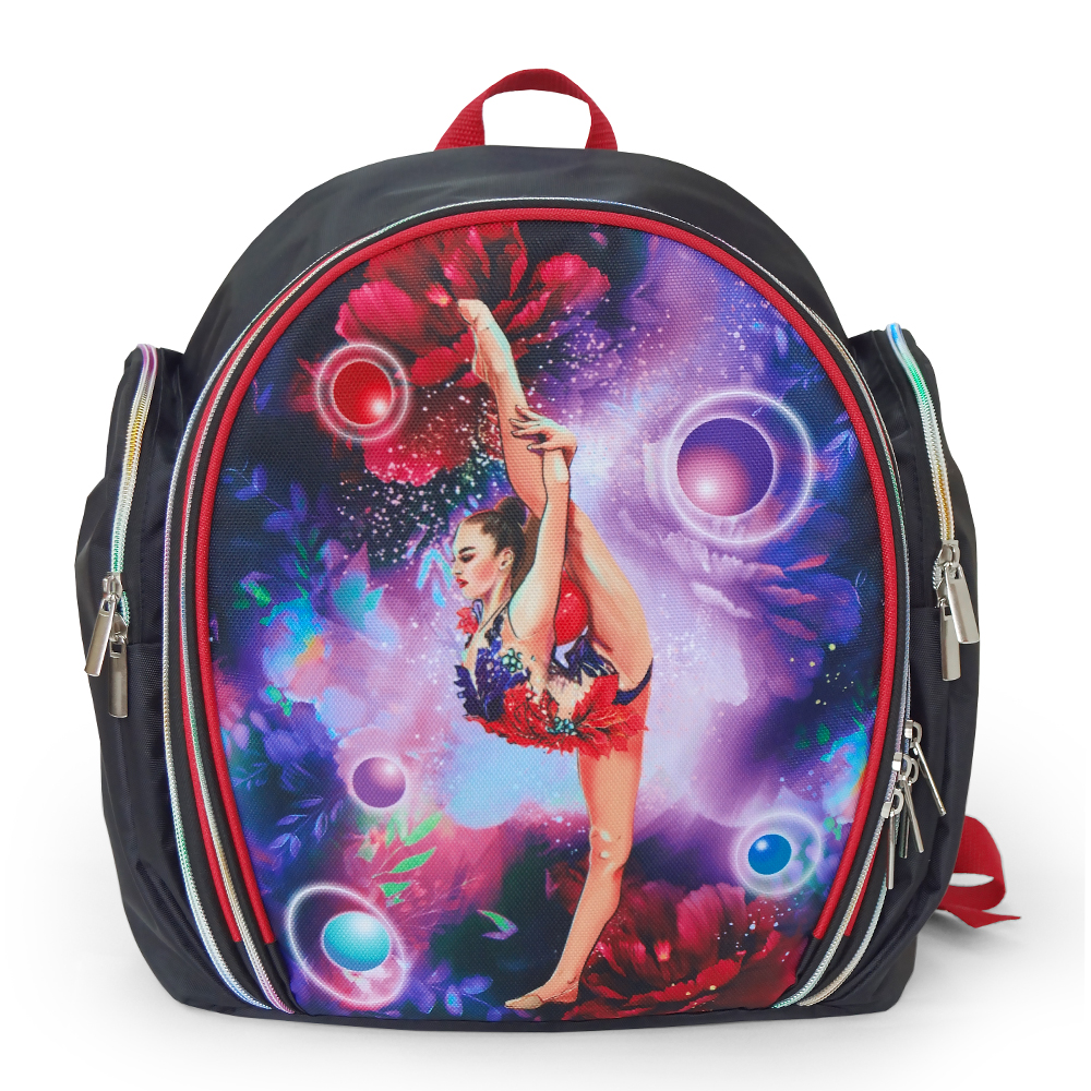 Рюкзак для гимнастики (черный/красный), 35 см