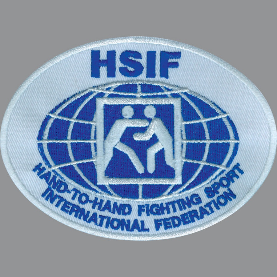 Эмблема-нашивка МФРБ "HSIF" сине-белая