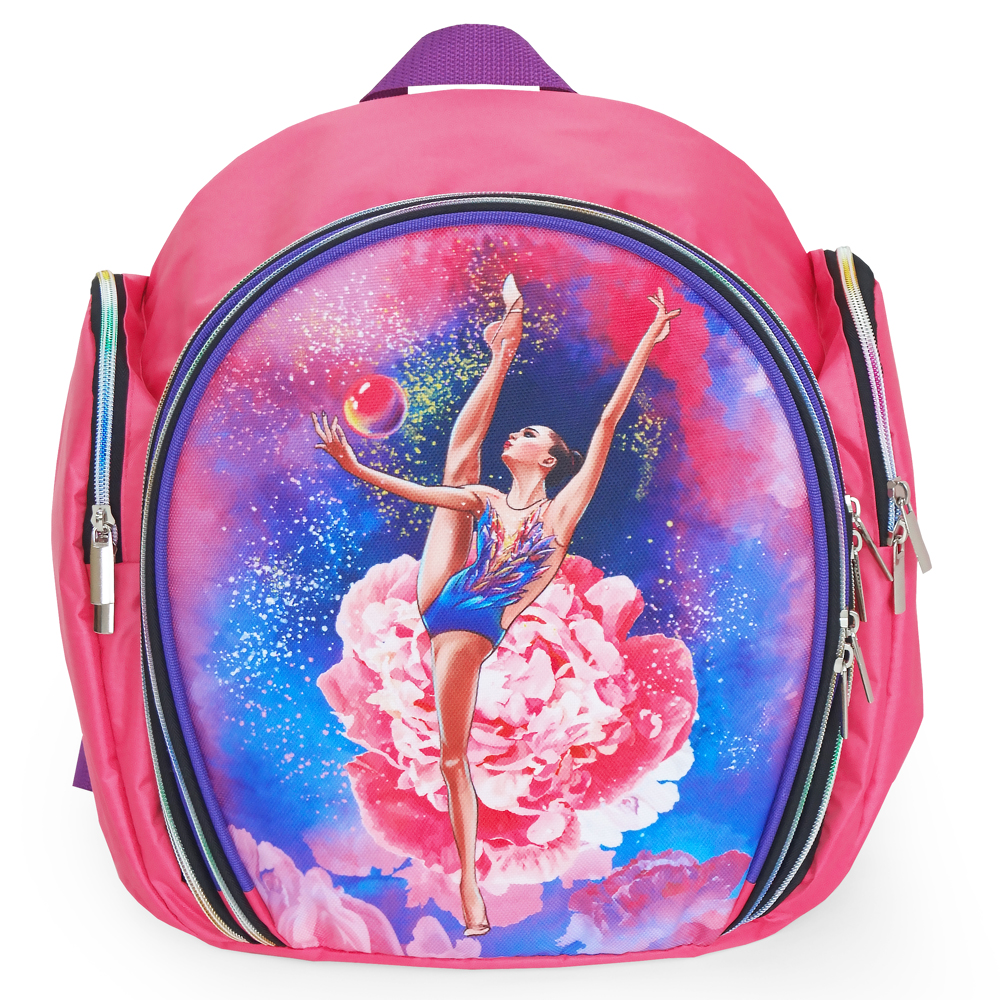 Рюкзак для гимнастики (розовый/фиолетовый), 35 см