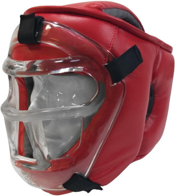 Ш35ИВ Шлем с пластиковой маской, Кристалл-11, красный