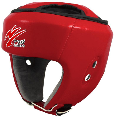 Шлем открытый для единоборств с закрытым верхом БОЕЦ-3, красный