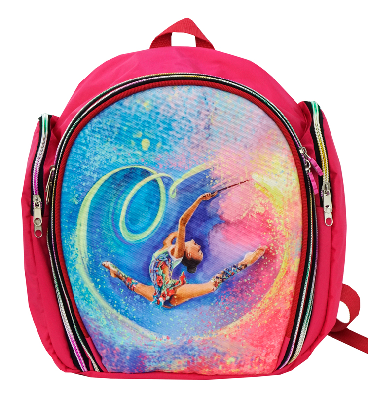Рюкзак для гимнастики (розовый/голубой), 35 см