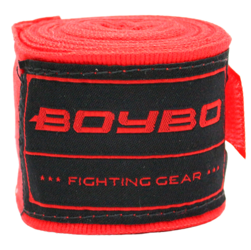 Бинты боксерские BoyBo, эластик, красный