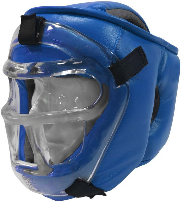 Ш35ИВ Шлем с пластиковой маской, Кристалл-11, синий