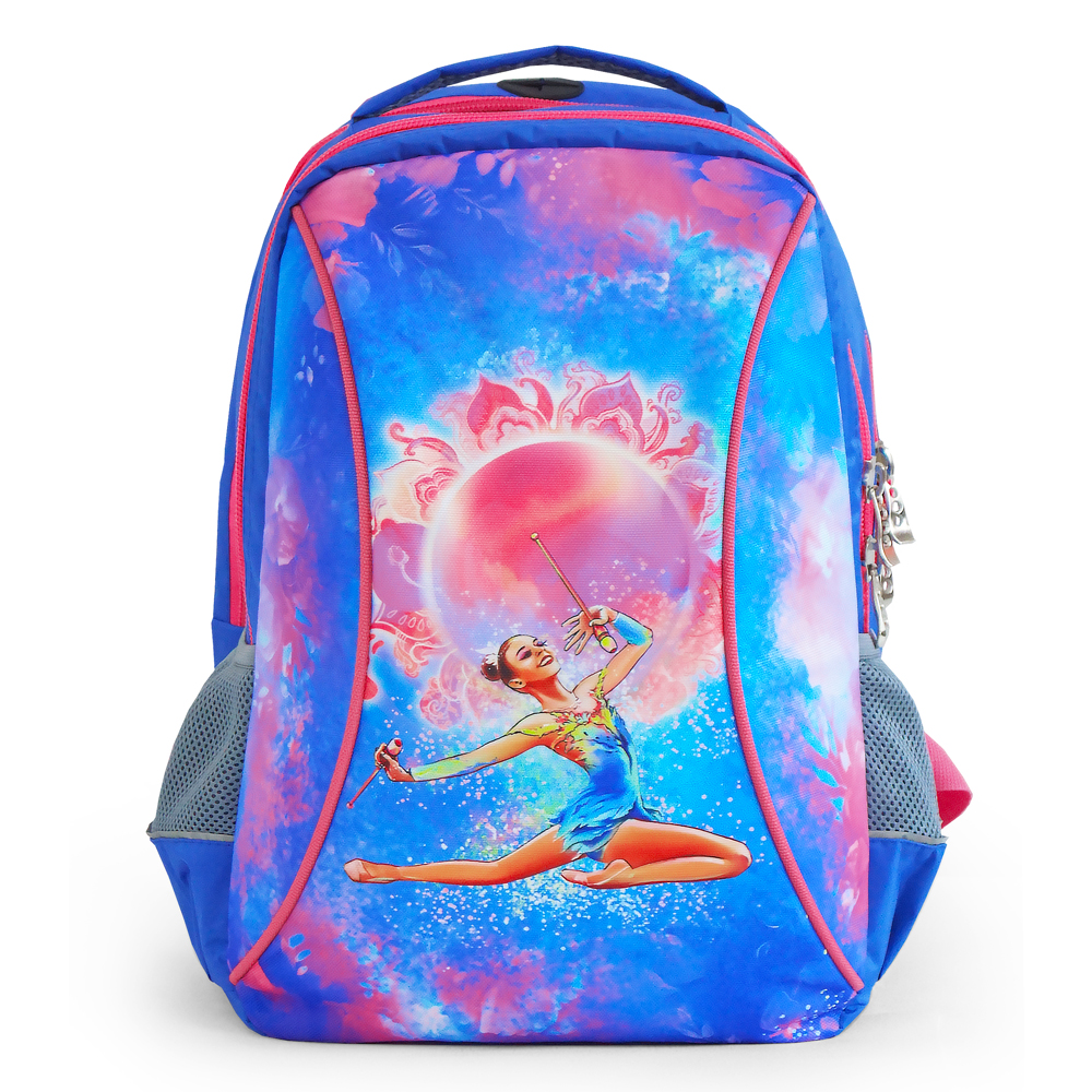 Рюкзак для гимнастики (голубой/розовый), 45 см