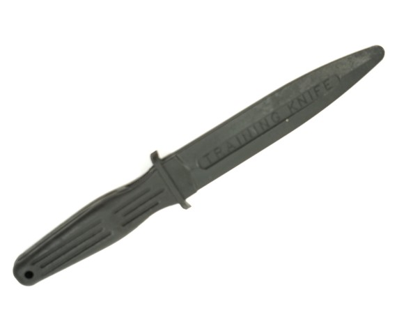 Нож резиновый тренировочный, обоюдоострый (Мягкий)