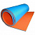 Коврик гимнастический Optima Plus, оранж-синий, 180х60х 0,8 см