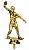 Фигура Настольный теннис, золото H-12 см