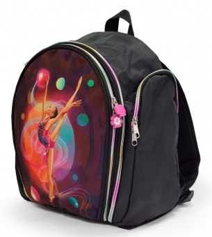 Рюкзак для гимнастики (черный/розовый), 35 см