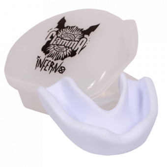 Защита рта (капа) FLAMMA - Inferno с футляром 11+, белый