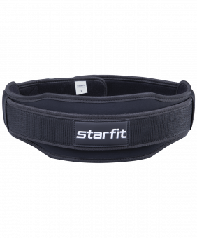 Пояс для фитнеса STARFIT, универсальный, текстиль, черный