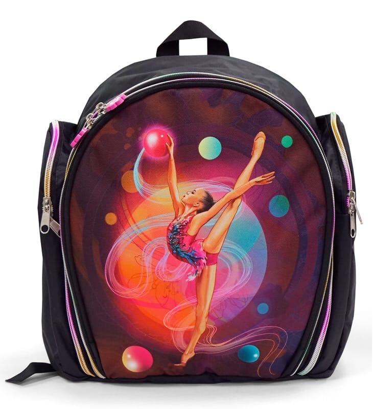 Рюкзак для гимнастики (черный/розовый), 35 см