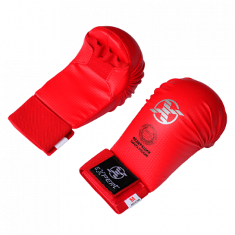 Защита кисти (накладки/перчатки) EXPERT ФКР для карате, красный